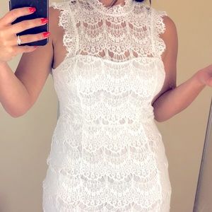 White Lace Dress - Size Small